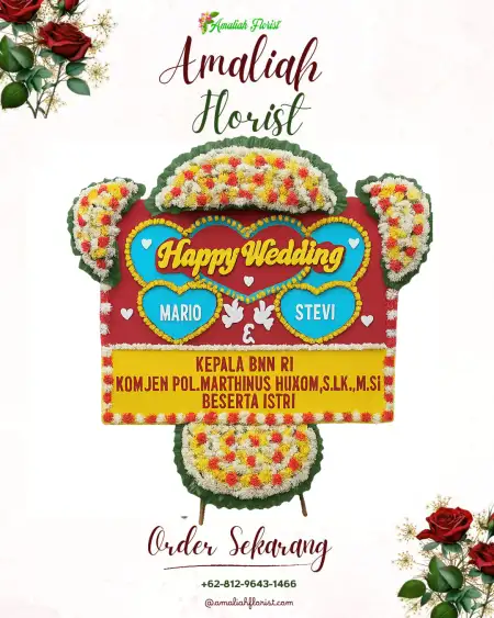 Papan Bunga Pernikahan Trisono